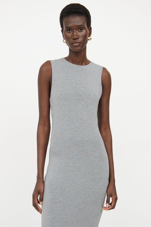 T by Alexander Wang Grey Cutout Sleevless Dress