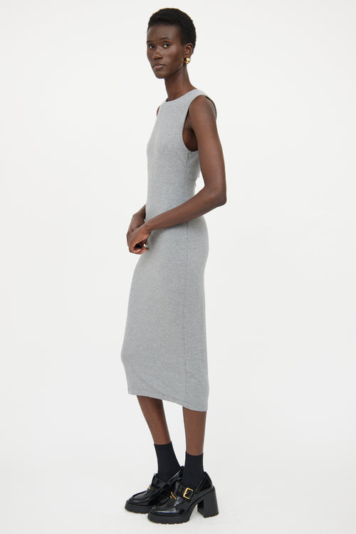 T by Alexander Wang Grey Cutout Sleevless Dress