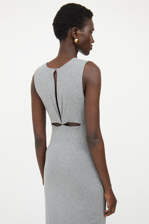 T by Alexander Wang Grey Cutout Sleevless Dress