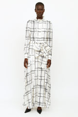 Alexandre Vauthier Black and White Long Sleeve Belt Dress