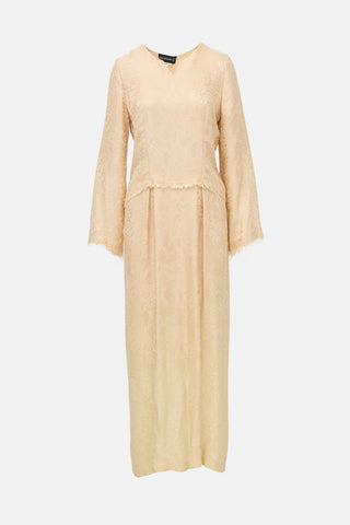 Ann Demeulemeester Floral Brocade Maxi Dress