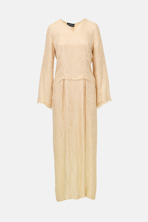 Ann Demeulemeester Floral Brocade Maxi Dress