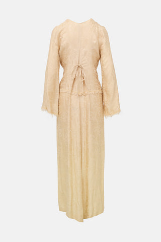 Ann Demeulemeester Floral Brocade Maxi Dress