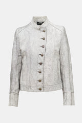 Ann Demeulemeester SS 2002 Cracked Leather Jacket