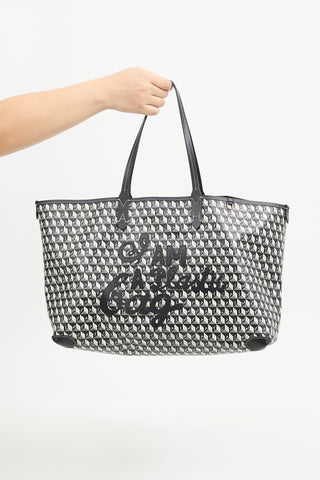 Anya Hindmarch Black & White "I Am A Plastic Bag" Tote