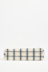 A.P.C. Cream & Multi Canvas Diane Checked Tote