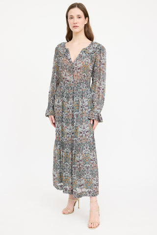 Ba&sh Floral Long Sleeve Dress