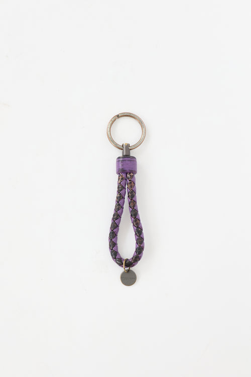 Bottega Veneta Intrecciato Leather Keychain