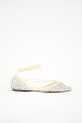 Bottega Veneta Leather Sparkle Stretch Sandal