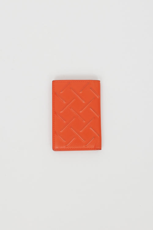 Bottega Veneta Orange Leather Bi-Fold Cardholder