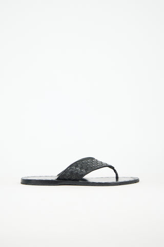 Bottega Veneta Leather Intrecciato Sandal