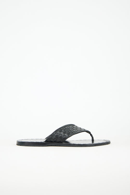 Bottega Veneta Leather Intrecciato Sandal
