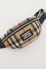 Burberry Beige Archive Check Sonny Bum Bag Keychain