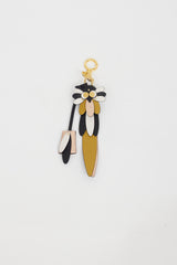 Burberry Gold & Black Owl Keychain