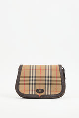 Burberry Vintage Brown Haymarket Crossbody Bag