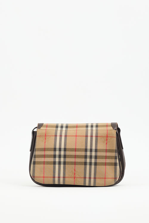 Burberry Vintage Brown Haymarket Crossbody Bag