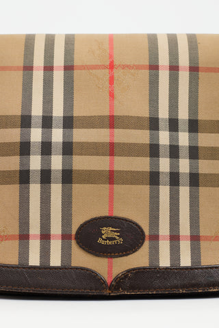 Burberry Vintage Brown Haymarket Crossbody Bag