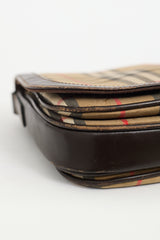 Burberry Vintage Brown Haymarket Crossbody Bag