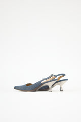 Roberto Cavalli Denim Slingback Pump