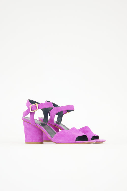 Celine Suede Ankle Strap Sandal