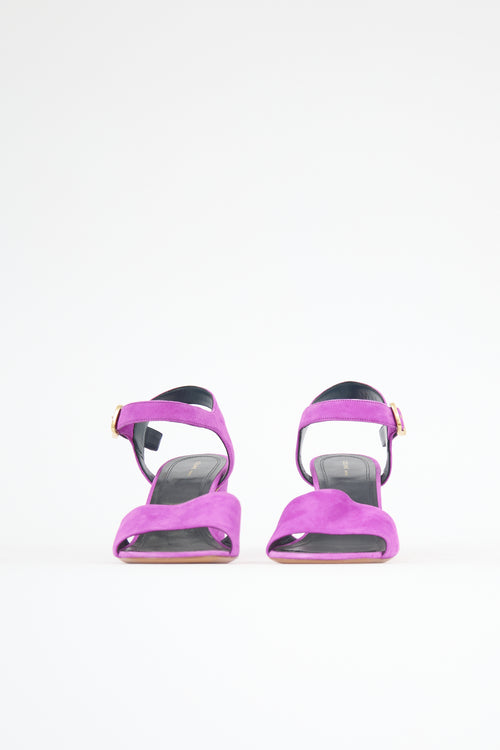 Celine Suede Ankle Strap Sandal