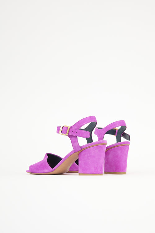 Celine Suede Ankle Strap Sandal