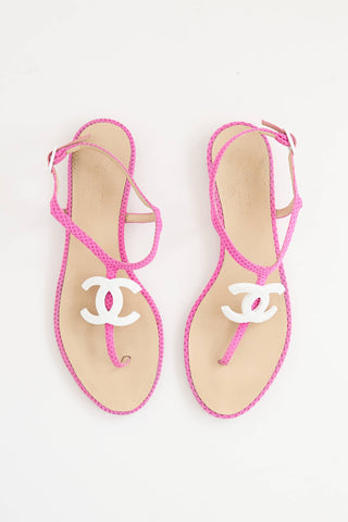 ChanelCC T-Strap Sandal