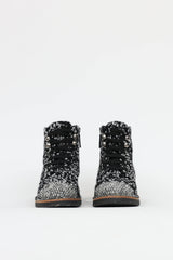 Chanel Tweed Zip Ankle Boot