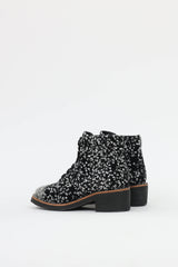 Chanel Tweed Zip Ankle Boot
