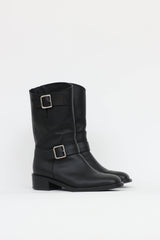 Chanel Leather Biker Boot