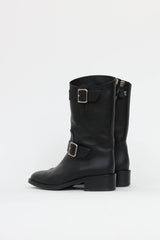 Chanel Leather Biker Boot