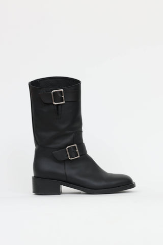 Chanel Leather Biker Boot
