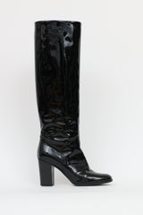 Chanel Patent Leather CC Boot