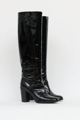 Chanel Patent Leather CC Boot