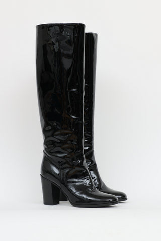 Chanel Patent Leather CC Boot