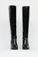 Chanel Patent Leather CC Boot