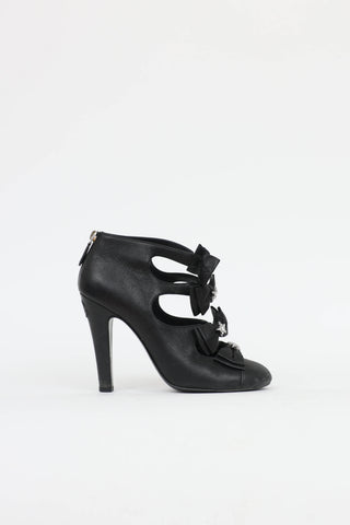 Chanel Embellished Bow Booties