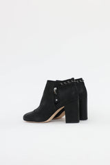 Chanel Suede Chainlink Bootie