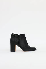 Chanel Suede Chainlink Bootie
