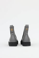 Chanel Leather CC Chelsea Boot
