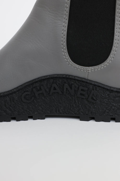 Chanel Leather CC Chelsea Boot