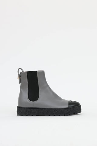 Chanel Leather CC Chelsea Boot