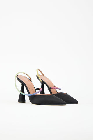 D'Accori Satin & Crystal Saturn Heels
