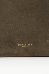 Demellier Khaki Green Suede Midi New York Tote