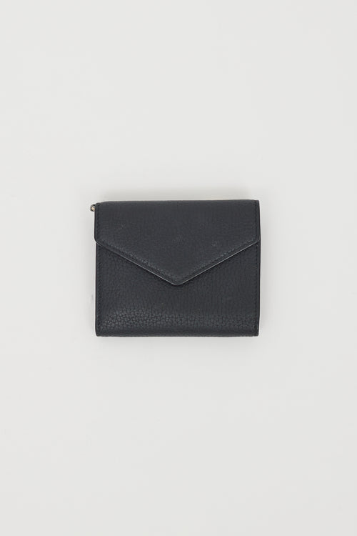 Dior Black & Purple Leather Bi-Fold Wallet