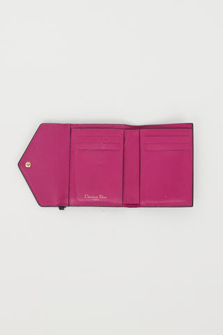 Dior Black & Purple Leather Bi-Fold Wallet