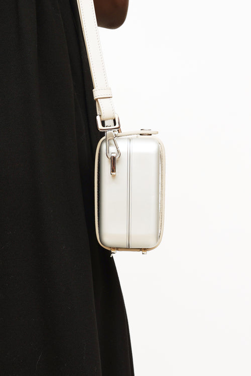 Dior x Rimowa Silver Personal Clutch Bag