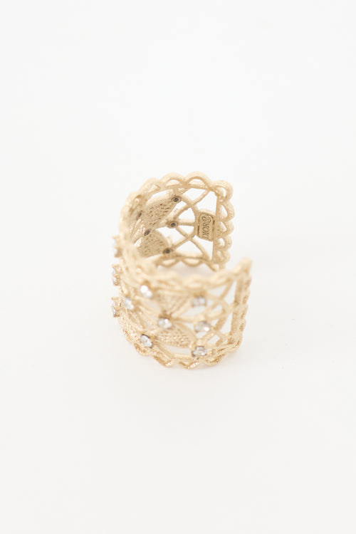 Dior Crystal Cuff Ring