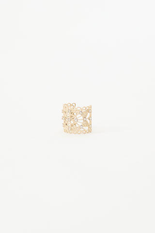 Dior Crystal Cuff Ring