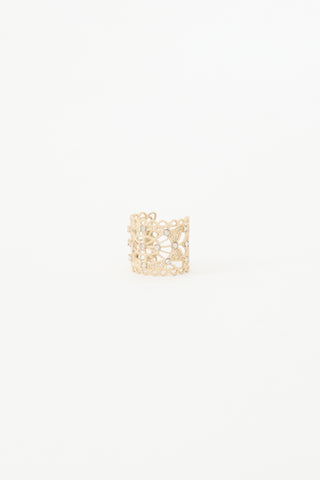 Dior Crystal Cuff Ring